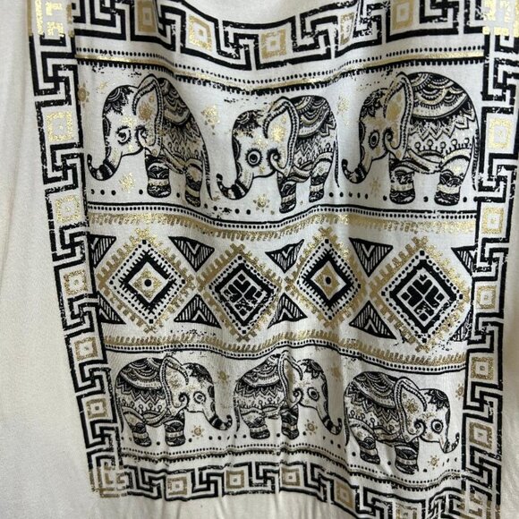 Electric Pink Elephant Tribal Tank in Ivory Size XL NWT - Picture 6 of 7